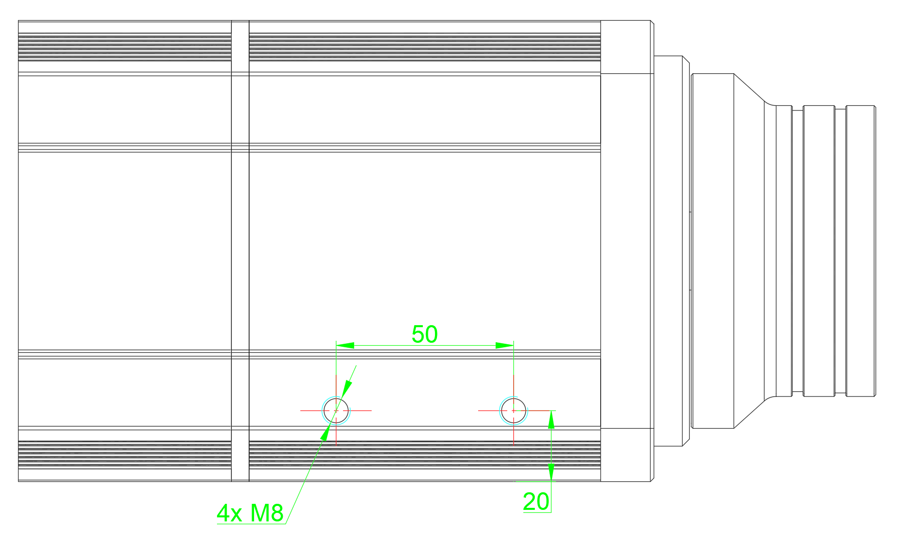 A drawing of a rectangular object Description automatically generated