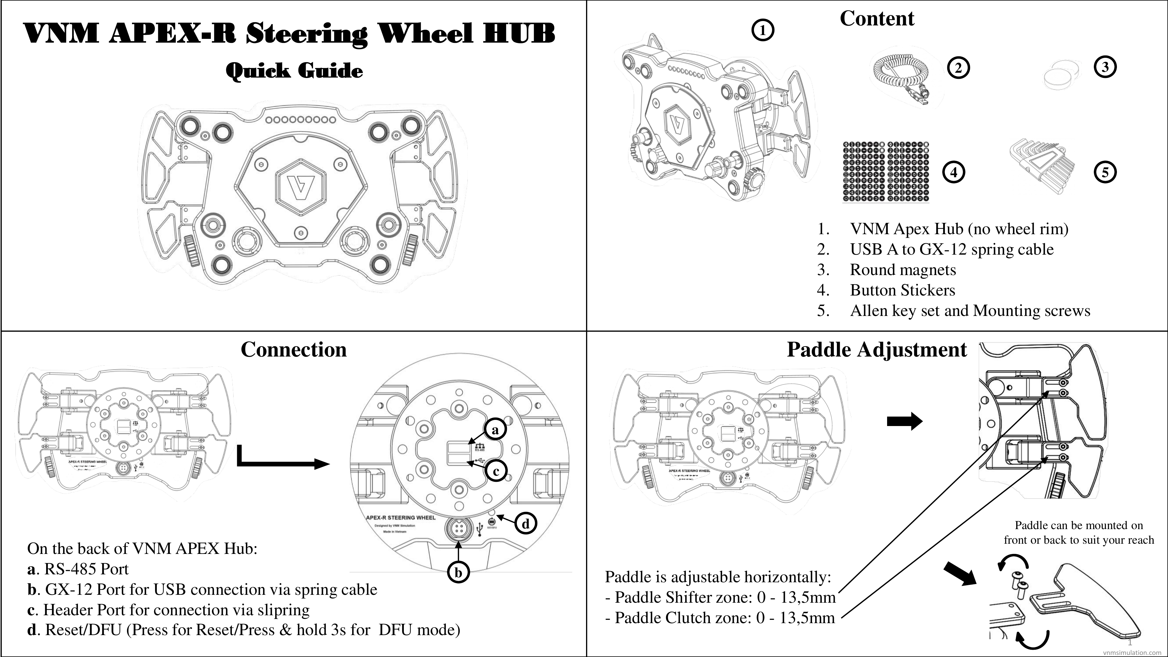 apex r steering wheel hub page 1